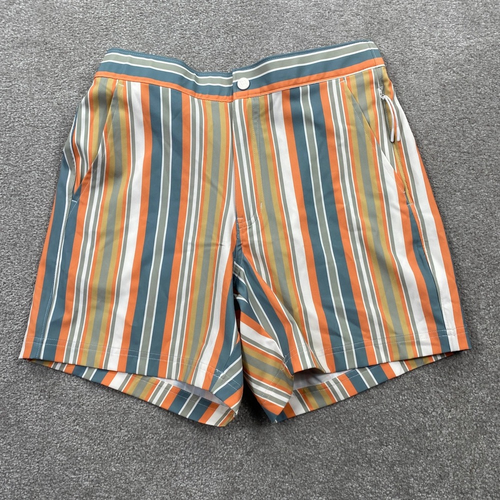 VRST Resort Short Mens Small Multi Easy Stripe 6" Inseam Relaxed Fit MAX251107P